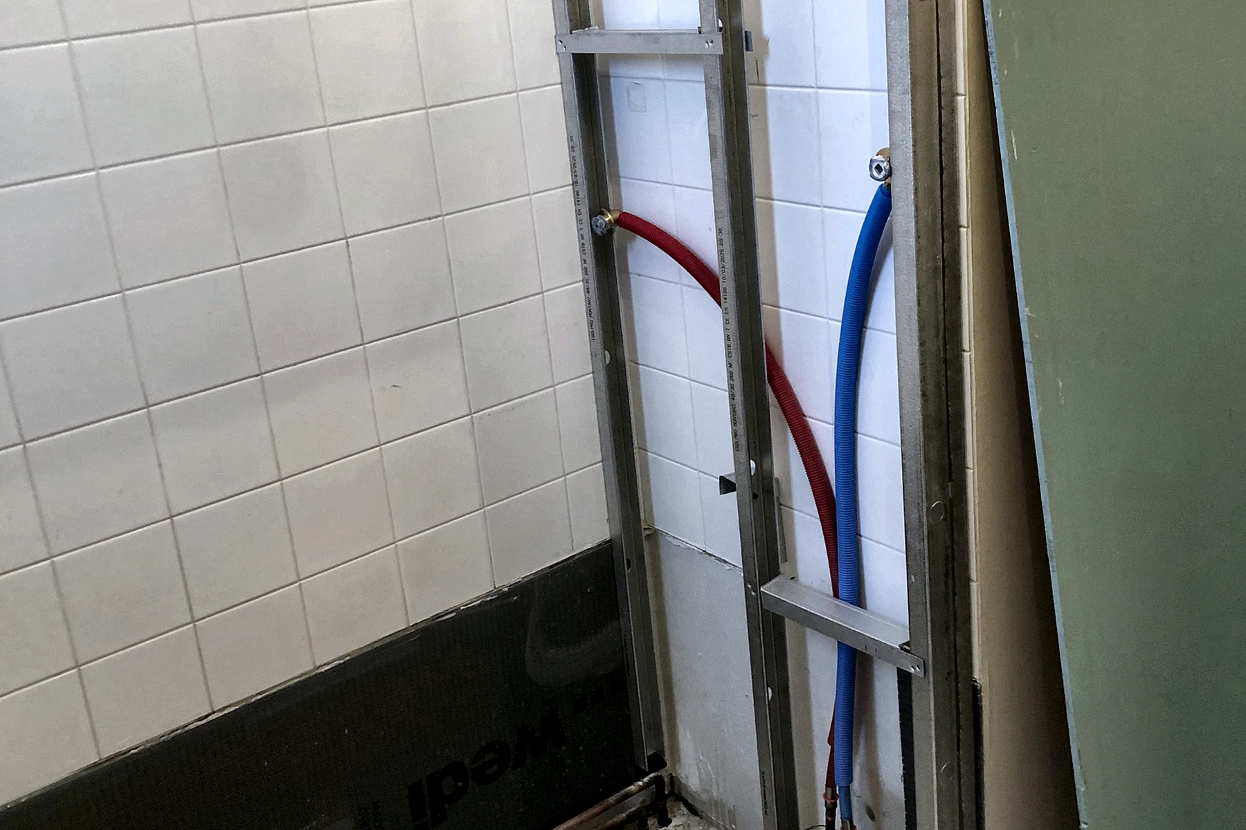 Préparation des arrivées d’eau