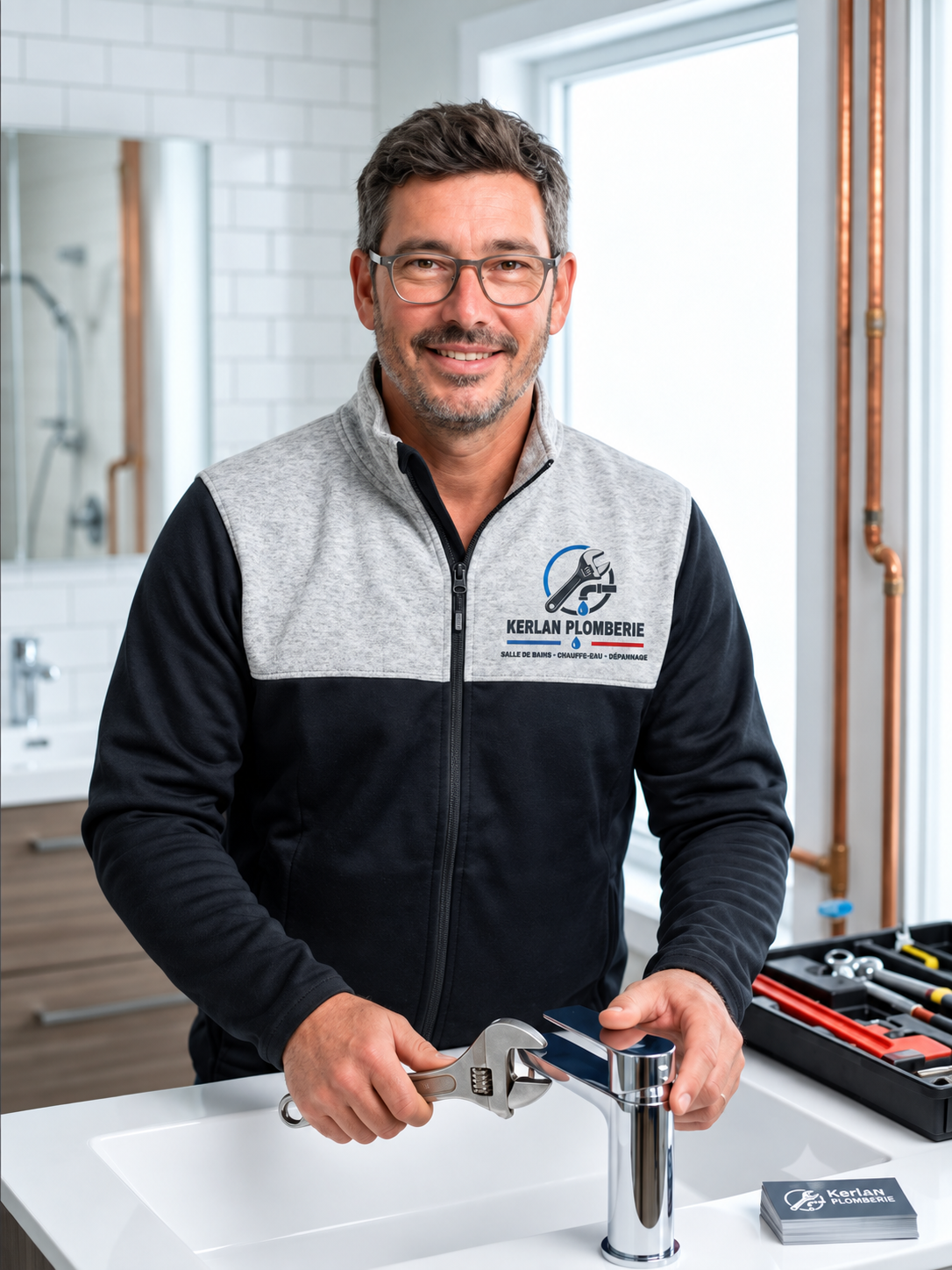Hadrien Touron, artisan plombier Kerlan Plomberie